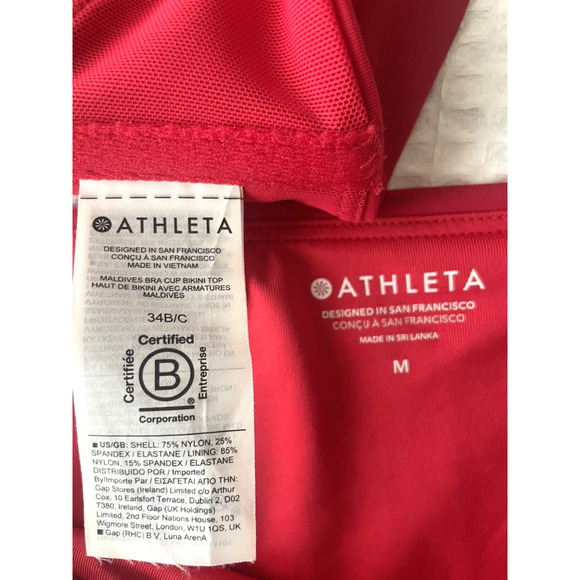 Athleta Bikini 2 Piece Set Size 34 B / C  Medium High Neck - Picture 5 of 6